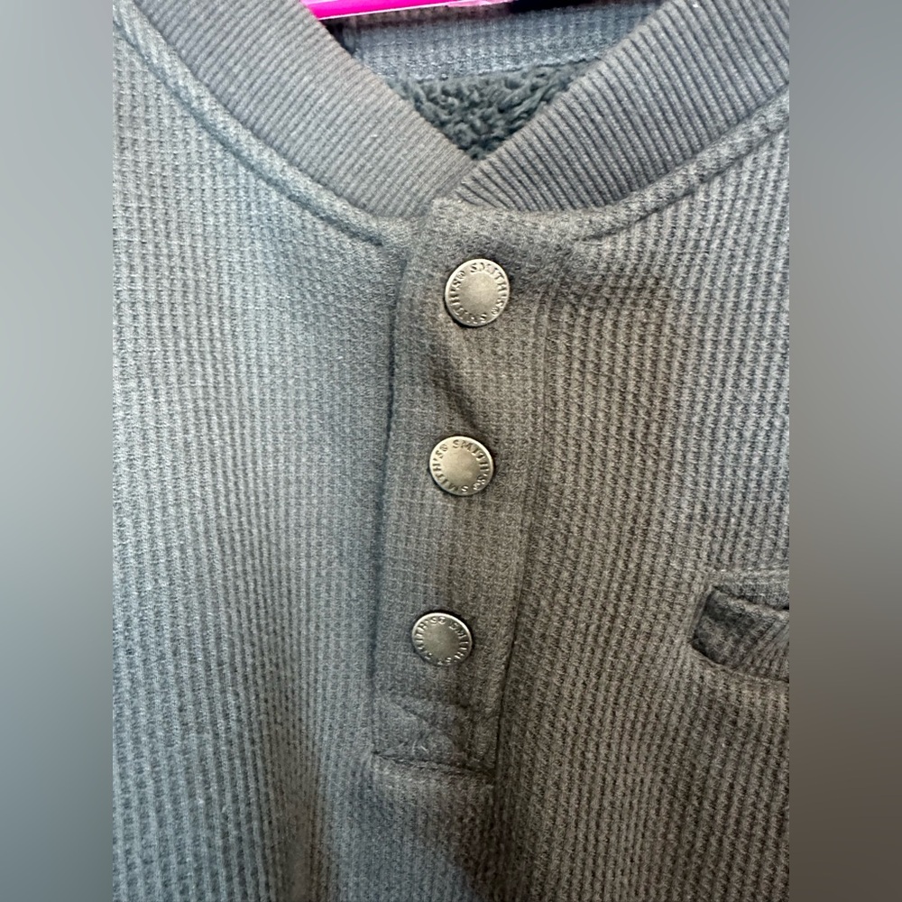 Smiths workwear men’s gray warm fuzzy pullover sweatshirt size Extra Large - Picture 4 of 10